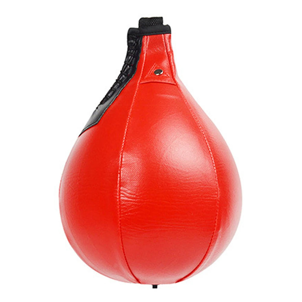New Professional PU Boxing Speed Balls Punch Bag Pear Sports Punching Bag Fitness Workout MMA Training Equipment Tools Black Red