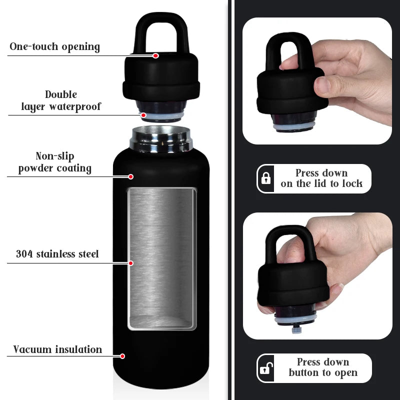 US Warehouse 26oz Leak-Proof Stainless Steel Tumbler One-Touch Opening for Business Outdoor Camping Children Back School Hot
