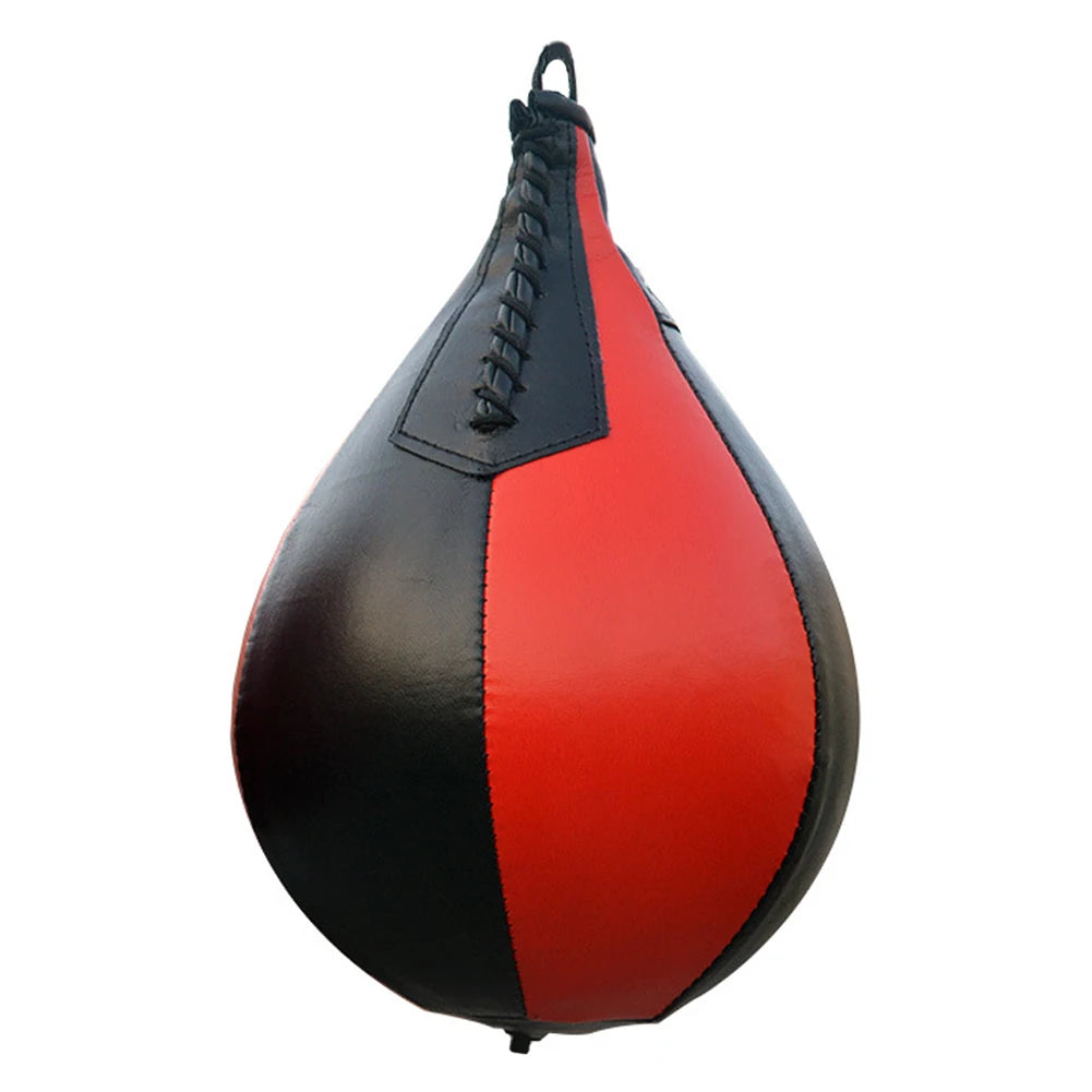 New Professional PU Boxing Speed Balls Punch Bag Pear Sports Punching Bag Fitness Workout MMA Training Equipment Tools Black Red