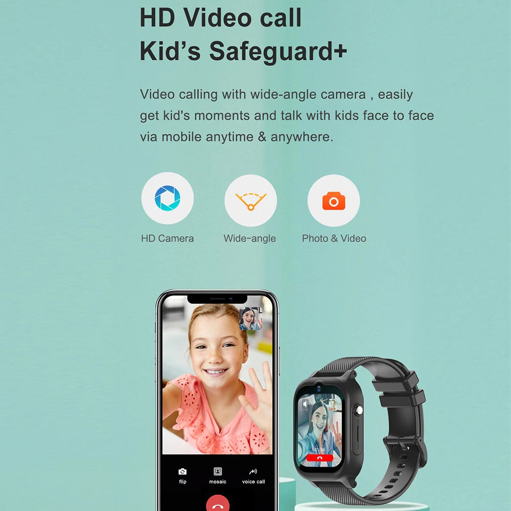 4G Smart Watch Kids GPS WIFI Video Call SOS Camera Monitor Tracker Location Phone Watch Child Smartwatch For Boys Girls Gifts