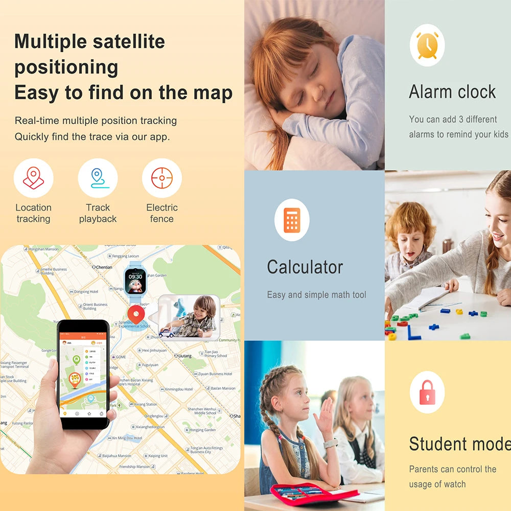 4G Smart Watch Kids GPS WIFI Video Call SOS Camera Monitor Tracker Location Phone Watch Child Smartwatch For Boys Girls Gifts