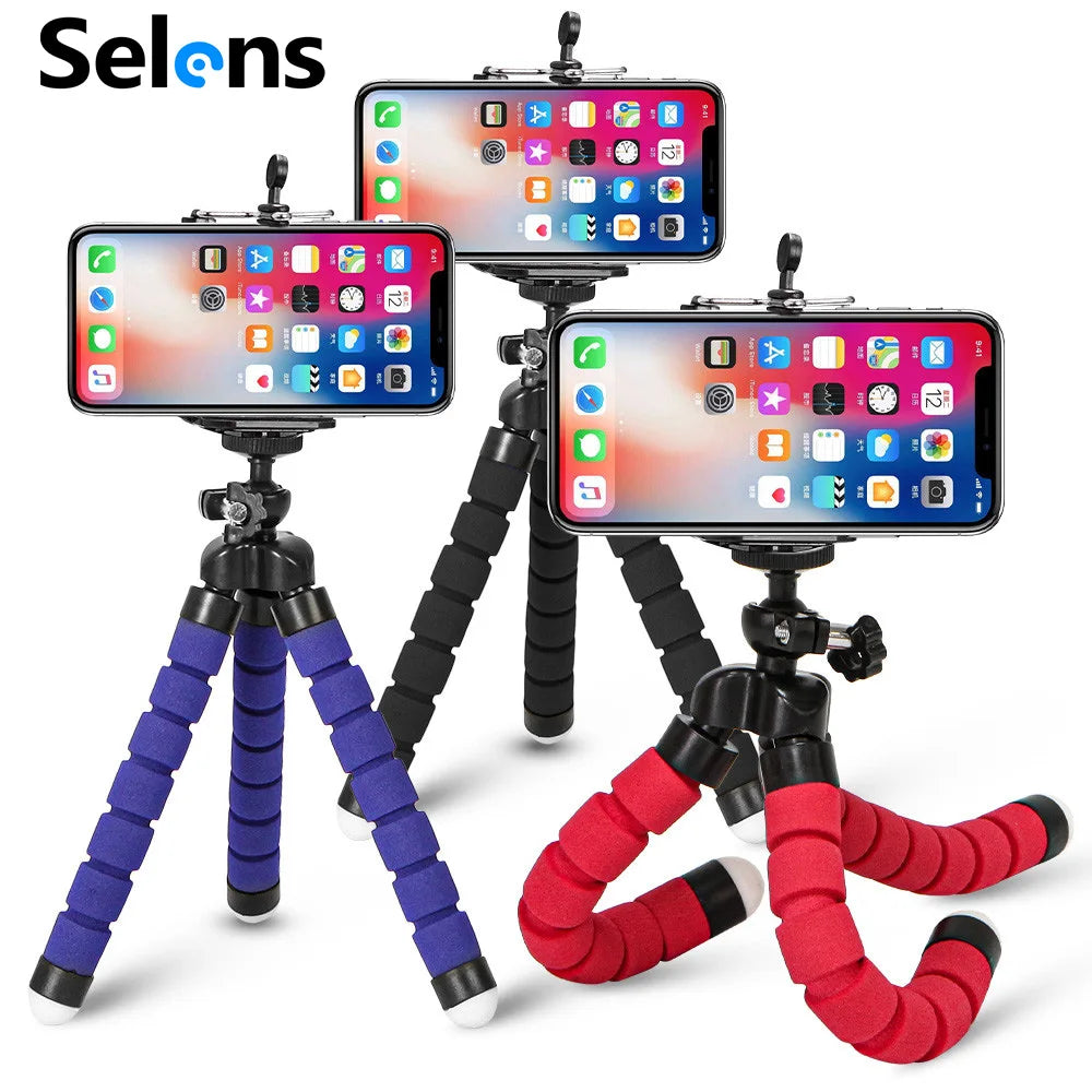 Selens Tripod Flexible Sponge Octopus Adjustable Mini Camera Tripod For Phone
