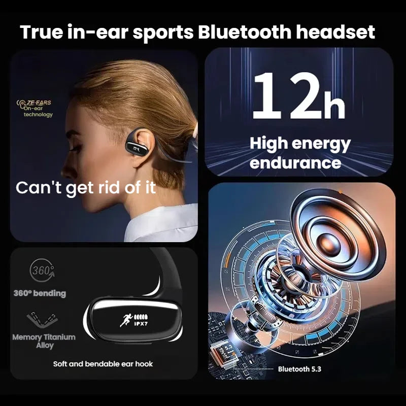 Wireless Bluetooth Sport Earphones IPX7 MP3 Player Waterproof 32GB Storage Gym Headphones for  Running Sports Cycling Hiking Gym