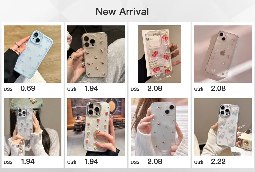 Cherry Phone Case For iPhone 15promax Case iPhone 13 12 16 14 15 Pro Max Plus Shockproof Soft Leather Cute Heart Bow Cover