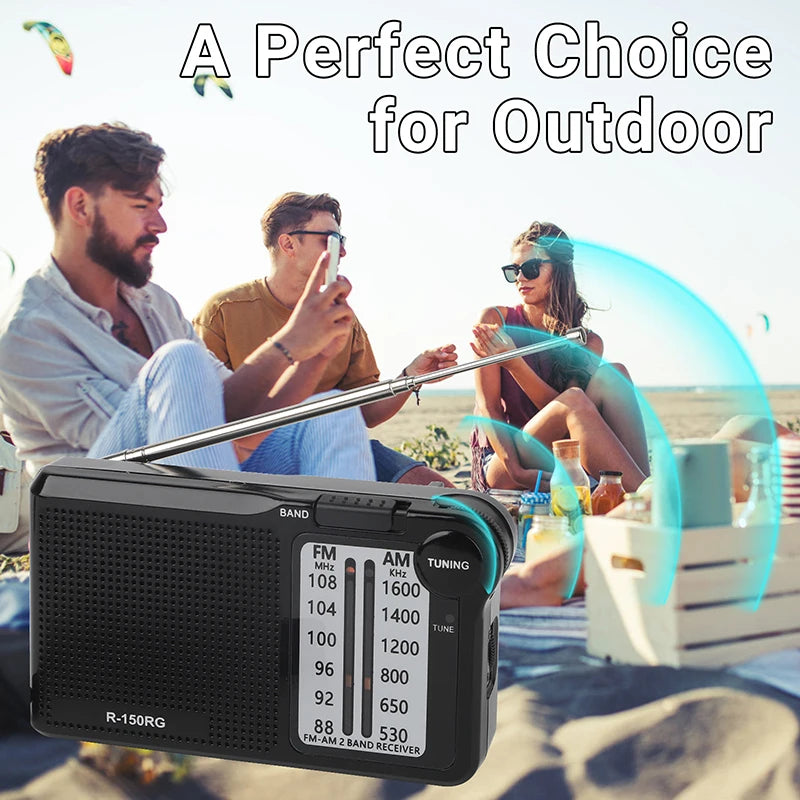 Xiaomi R-150 Portable AM FM Radio With Speaker Headphone Need Jack 2 AA Batteries For Indoor Outdoor And Emergency Use 2025