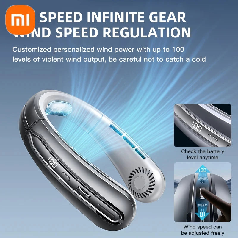 Xiaomi New 8000mAh USB Hanging Neck Fan