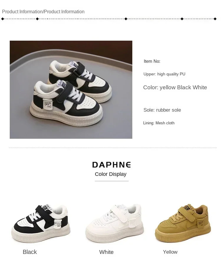 Spring Autumn Children Shoes Small White Shoes Low-top Board Girls Baby Sneaker New Kids Sport Shoes Boys Student Casual Sneaker