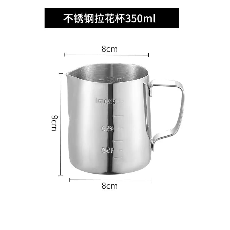 350/600/900ml Stainless Steel Milk Frother Jug With Scale Espresso Coffee Milk Frothing For Kitchen Coffee Accessories