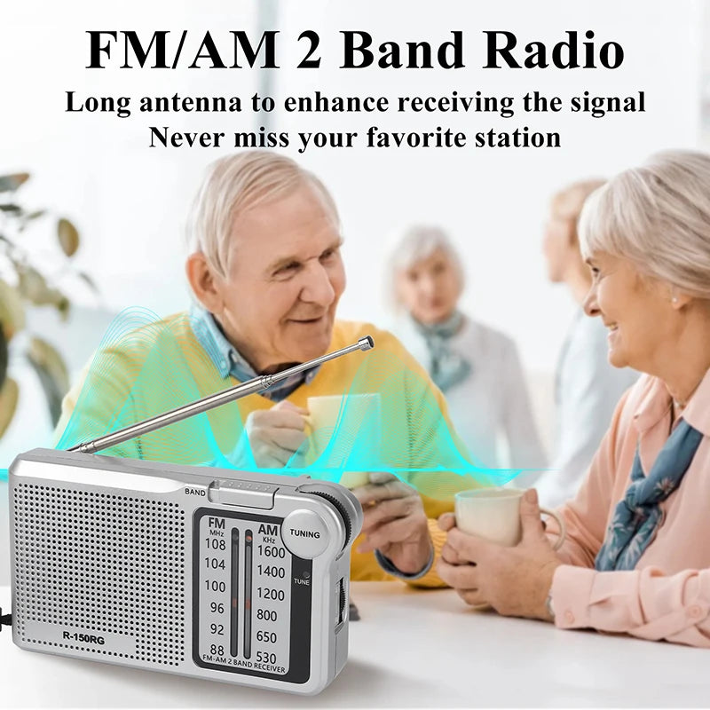 Xiaomi R-150 Portable AM FM Radio With Speaker Headphone Need Jack 2 AA Batteries For Indoor Outdoor And Emergency Use 2025