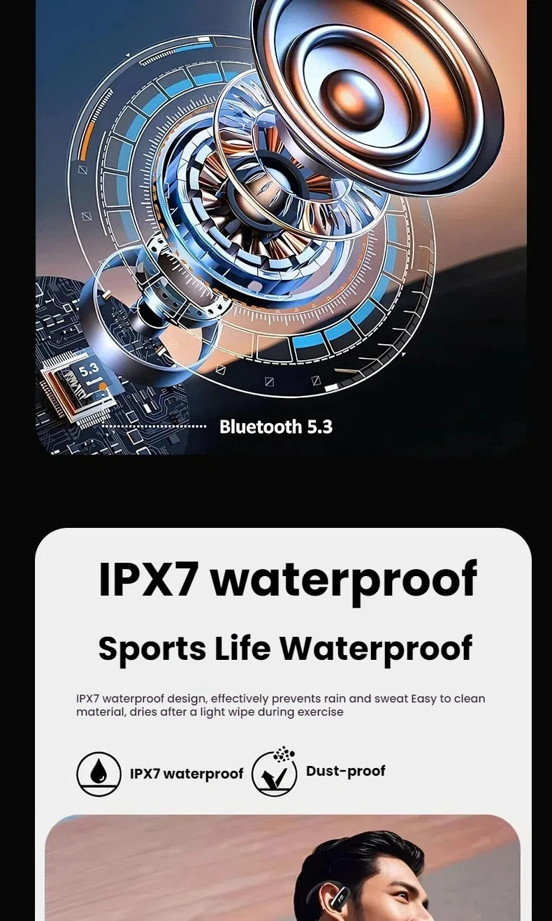 Wireless Bluetooth Sport Earphones IPX7 MP3 Player Waterproof 32GB Storage Gym Headphones for  Running Sports Cycling Hiking Gym