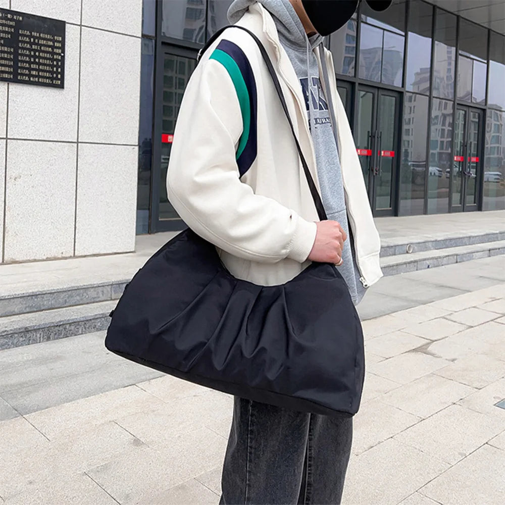 Single shoulder yoga bag nylon large capacity travel bag multifunctional and minimalist fitness bag gym bag