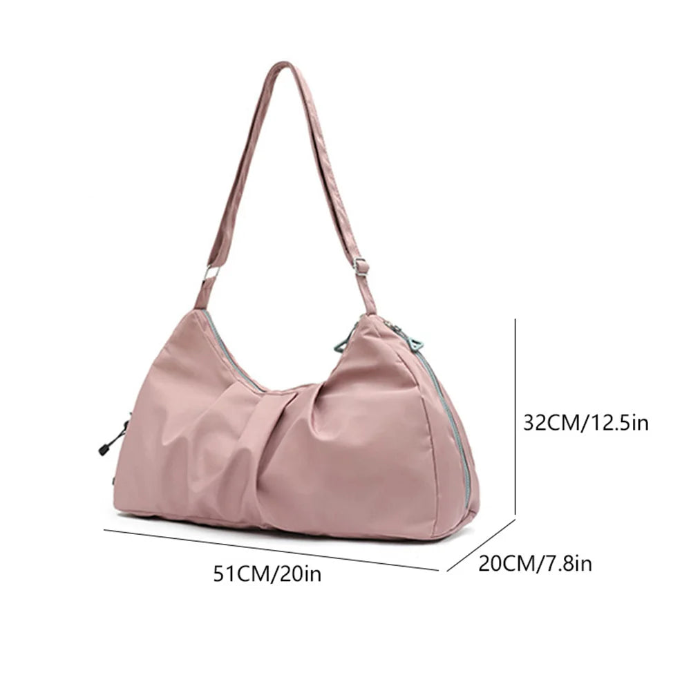 Single shoulder yoga bag nylon large capacity travel bag multifunctional and minimalist fitness bag gym bag