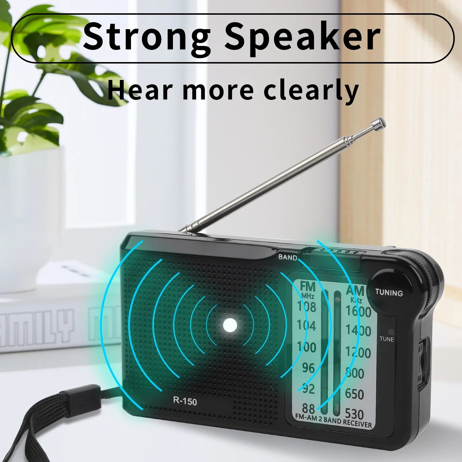 Xiaomi R-150 Portable AM FM Radio With Speaker Headphone Need Jack 2 AA Batteries For Indoor Outdoor And Emergency Use 2025