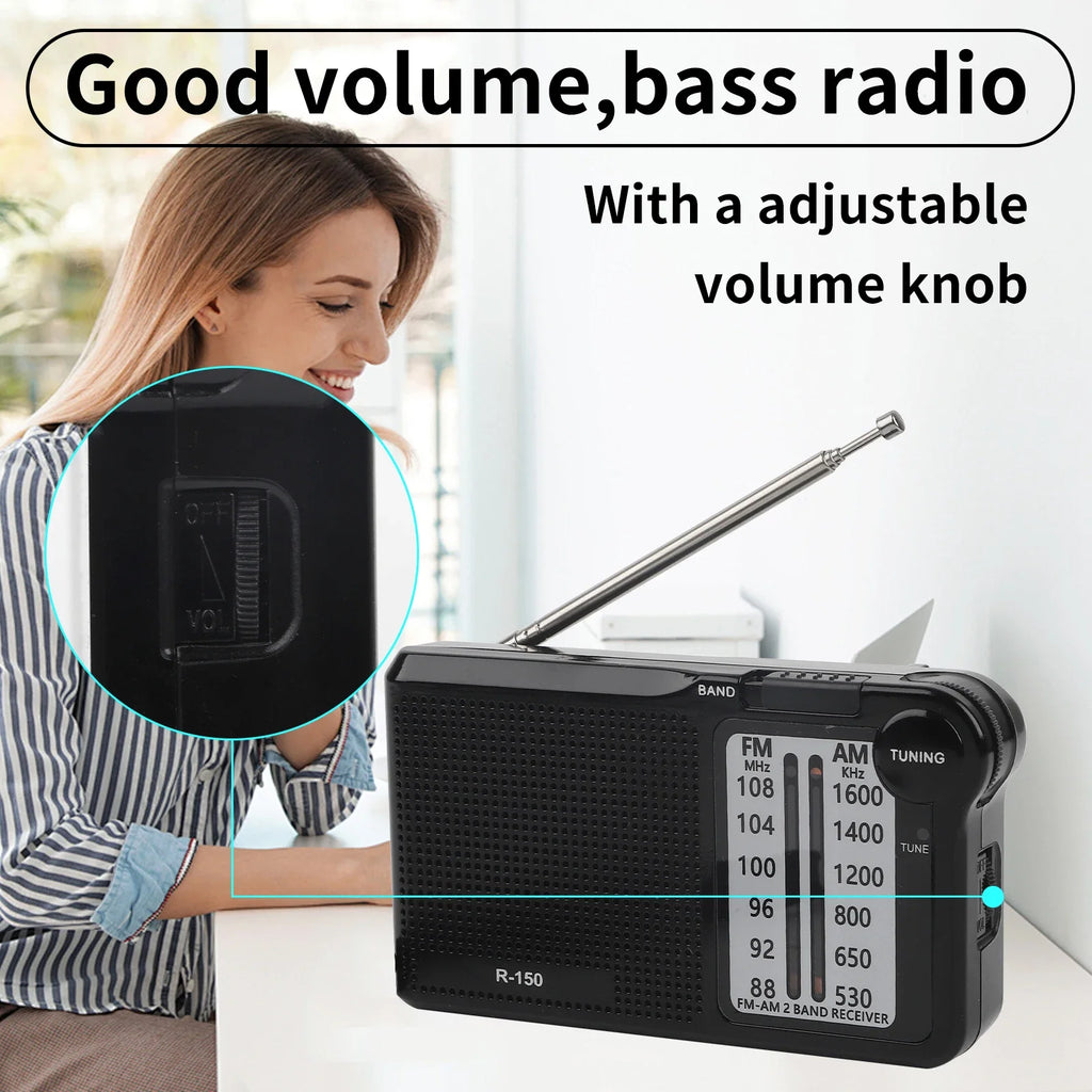 Xiaomi R-150 Portable AM FM Radio With Speaker Headphone Need Jack 2 AA Batteries For Indoor Outdoor And Emergency Use 2025
