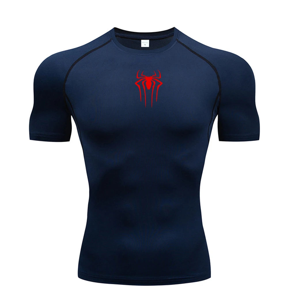 New Compression Shirt Men Fitness Gym Super Hero Sport Running T-Shirt Rashgard Tops Tee Quick Dry Short Sleeve T-Shirt For Men