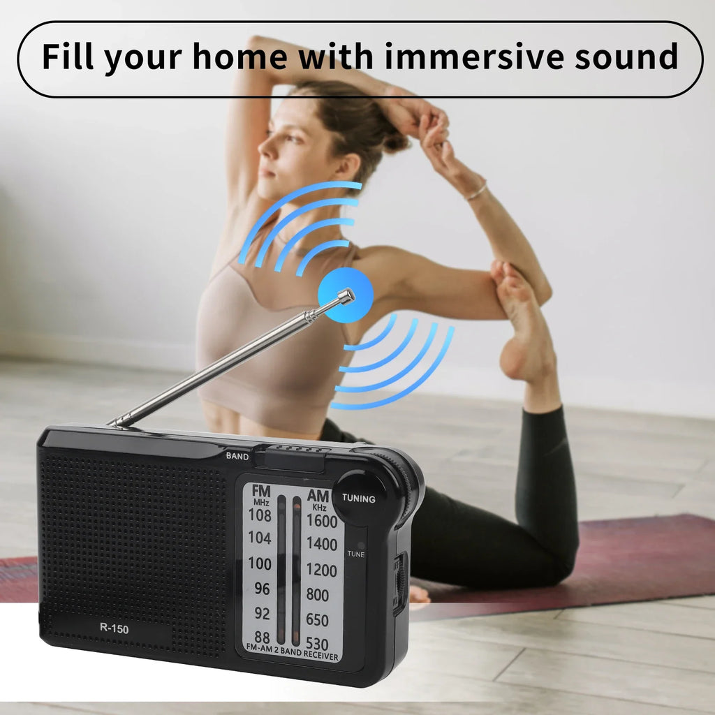 Xiaomi R-150 Portable AM FM Radio With Speaker Headphone Need Jack 2 AA Batteries For Indoor Outdoor And Emergency Use 2025