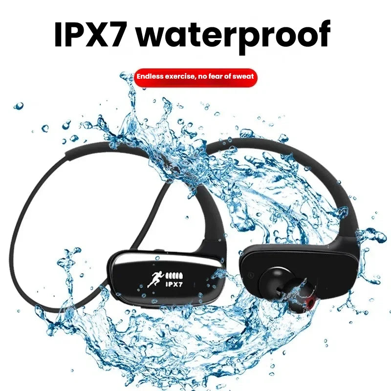 Wireless Bluetooth Sport Earphones IPX7 MP3 Player Waterproof 32GB Storage Gym Headphones for  Running Sports Cycling Hiking Gym