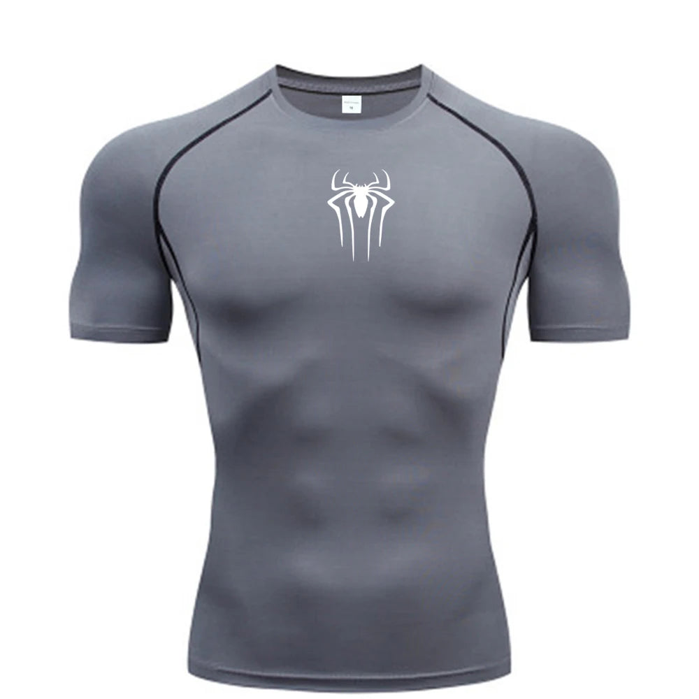 New Compression Shirt Men Fitness Gym Super Hero Sport Running T-Shirt Rashgard Tops Tee Quick Dry Short Sleeve T-Shirt For Men