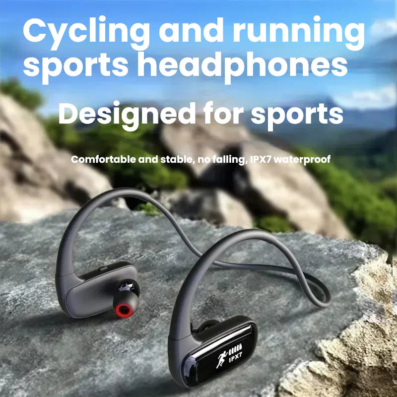 Wireless Bluetooth Sport Earphones IPX7 MP3 Player Waterproof 32GB Storage Gym Headphones for  Running Sports Cycling Hiking Gym