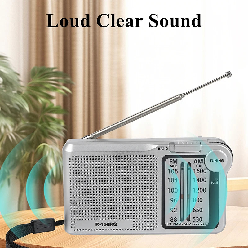 Xiaomi R-150 Portable AM FM Radio With Speaker Headphone Need Jack 2 AA Batteries For Indoor Outdoor And Emergency Use 2025